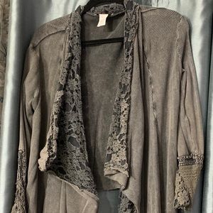 Rolla Coster Gray Lace Sweater